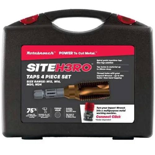 ROTABROACH - SITEH3RO - 4 PIECE TAP KIT METRIC LARGE SIZES