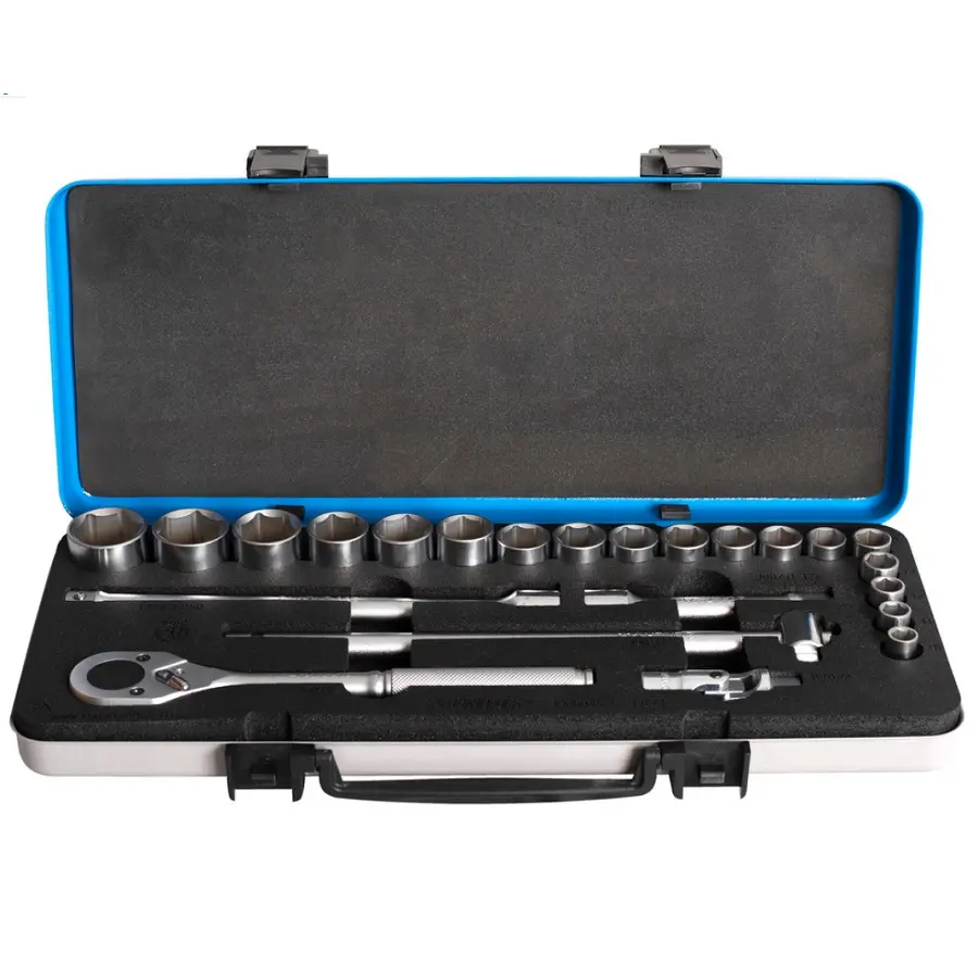 UNIOR - SOCKET SET 1/2" IN METAL BOX