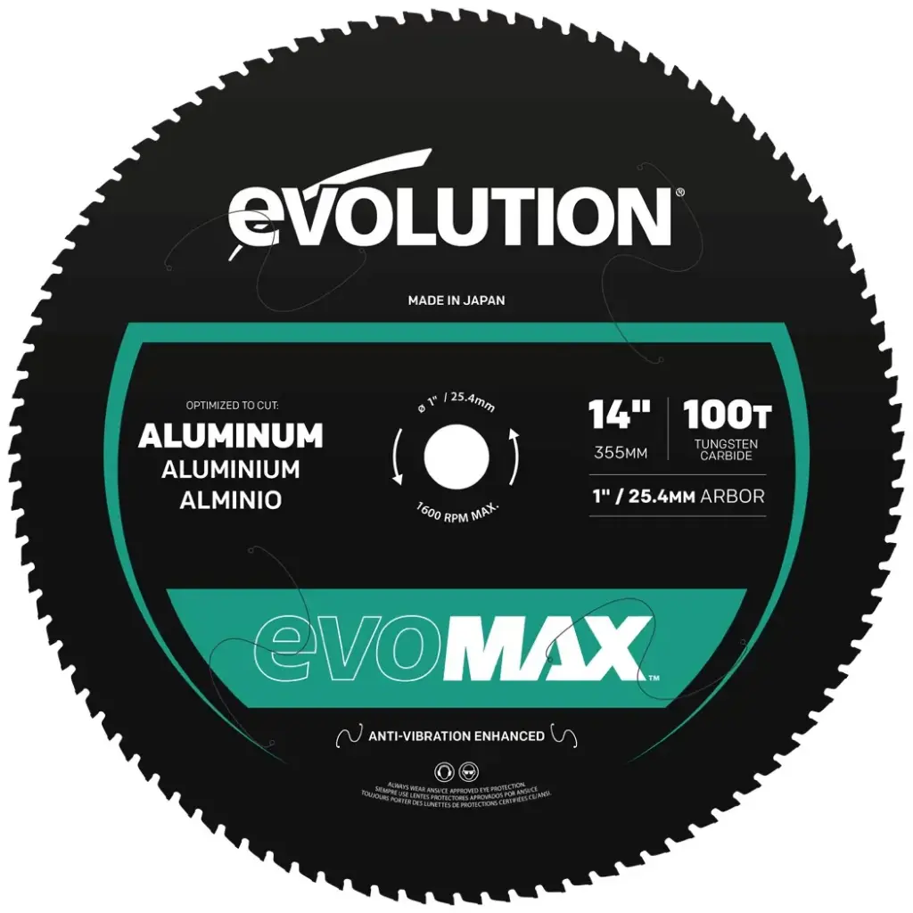 EVOLUTION POWER TOOLS - EVOMAX SAW BLADE ALUMINIUM FOR CIRCULAR AND CHOP SAWS