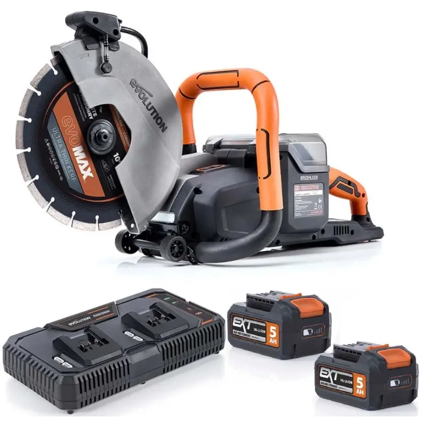 EVOLUTION POWER TOOLS - COMBOPACK R260DCT-LI + 2 ACCU'S 5AH + LAADSTATION