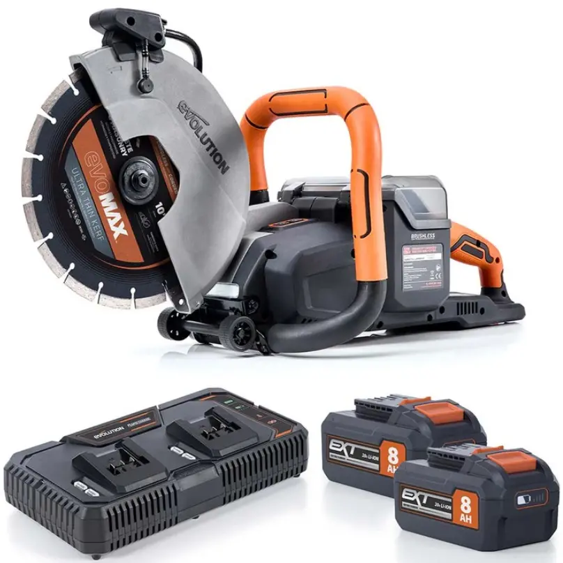 EVOLUTION POWER TOOLS - ENSEMBLE R260DCT-LI + 2 BATTERIES 8AH + STATION DE RECHARGE