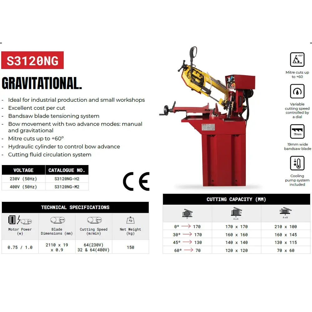 STARRETT - STATIONARY BAND SAW MACHINE - 170 MM