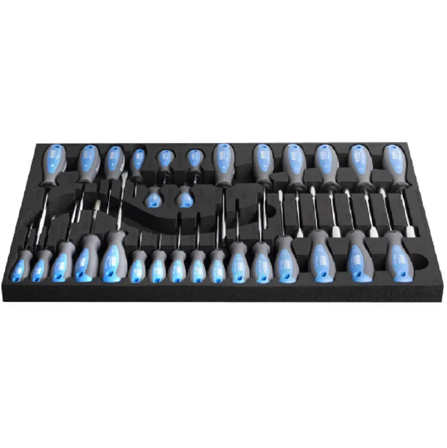 UNIOR - ENSEMBLE DE TOURNEVIS DANS MOUSSE SOS