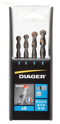 [11.SET.207.B] DIAGER - SET GRANIET EN NATUURSTEEN BOREN
