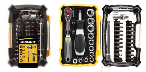 [11.SET.6000.A] DIAGER - SCREW BITS SET + SOCKETS