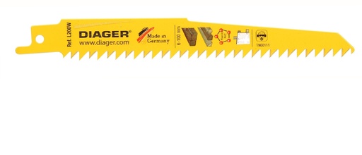 [11.L200.W150.130.5] DIAGER - RECIPROZAAG VOOR HOUT