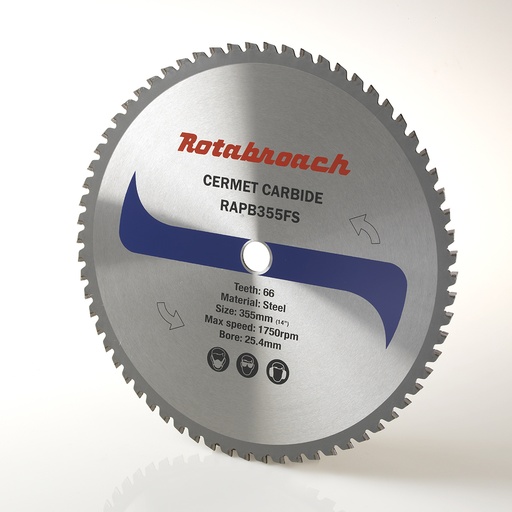 [81.RAPB.355.IJZER] ROTABROACH 355MM STEEL CUTTING CERMET DRY CUT BLADE