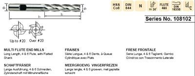 [73.F.L.W.4.0350] YG-1 HSSCO8(M42) 4FL N30˚ LONG E/M