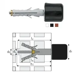 [17.ENPFP.8700058] ELEMATIC-ELFIX - DOORSTOPS WHITE