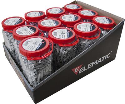 [17.T6.050.025.DIS] ELEMATIC-ELFIX - UNIVERSELE NYLON PLUG ZONDER VIJS