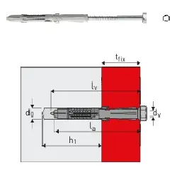 [17.T88V.TE.100.100] ELEMATIC-ELFIX - NYLON PLUG DUBBELE EXPANSIE