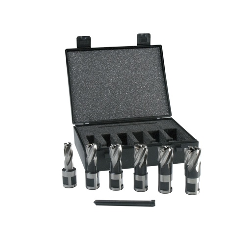 [614.EVO.KIT.6] EVOLUTION POWER TOOLS - SET SHORT ANNULAR CUTTERS 6 PIECES 
