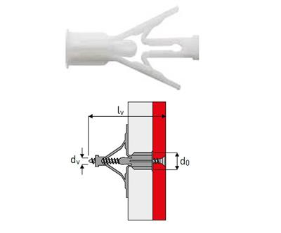 [17.ETNF.8711000] ELEMATIC-ELFIX - CHEVILLE EN NYLON