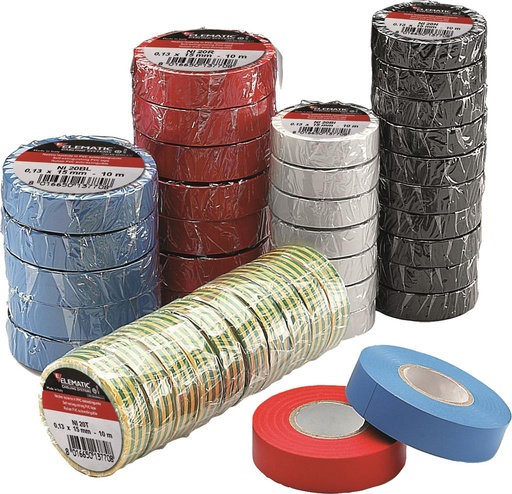 [17.T.BLACK.015.15.10] ELEMATIC-ELFIX - KLEEFBAND TECO PVC ZWART