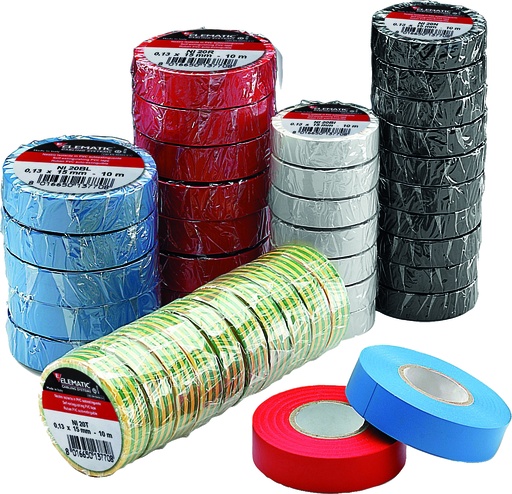 [17.T.GREY.015.15.10] ELEMATIC-ELFIX - RUBAN ADHESIF TECO PVC GRIS