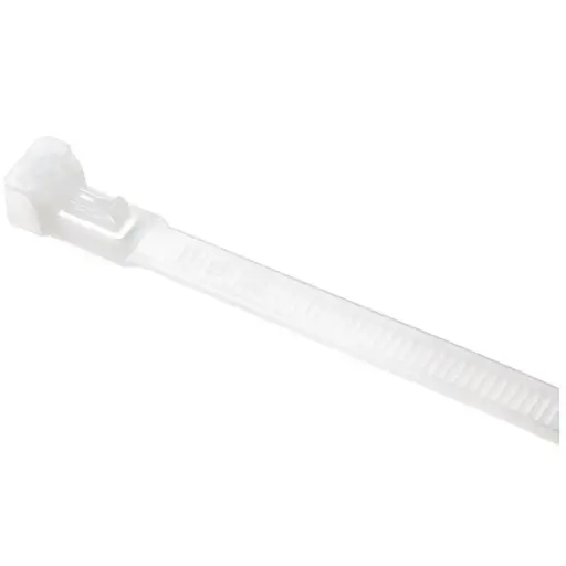 [17.W.0200.075.RS] ELEMATIC-ELFIX - CABLE TIE WHITE RELEASABLE
