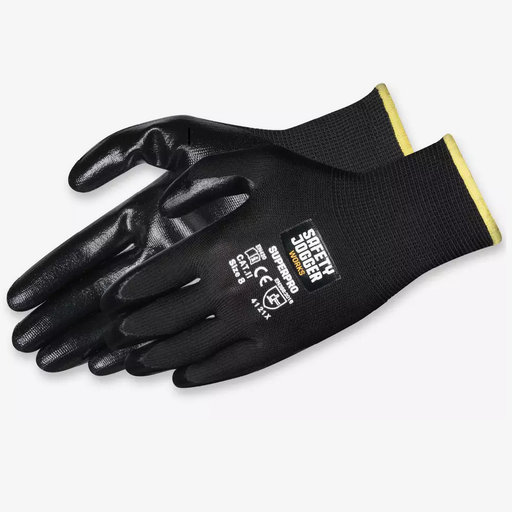 [655.SUPERPRO.MT8] SAFETY JOGGER - BLACK POLYESTER SAFETY GLOVE SUPERPRO