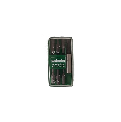 [86.1618.0426] WEKADOR - SET BITS HANDY-BOX GROEN SKT - C6,3