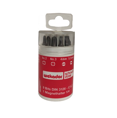 [86.1608.1293] WEKADOR - SET BITS WIT ROOD - C6,3