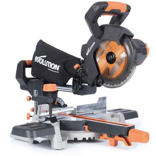 [614.LI.BO.R185SMS] EVOLUTION POWER TOOLS - SLIDING MITER SAW WITHOUT BATTERY R185SMS INCLUDING MULTIMATERIAL SAWBLADE