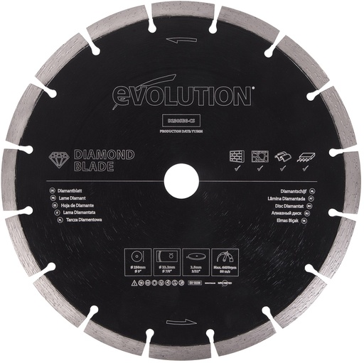 [614.EVO.GENERAL.230] EVOLUTION POWER TOOLS - DIAMOND BLADE GENERAL USE FOR DISC CUTTERS