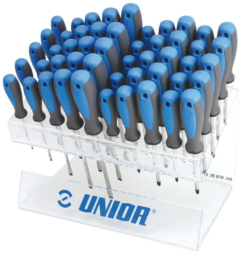 [35.607.S50TBI.50] UNIOR - DISPLAY SCREWDRIVER TBI FLAT-PHILIPS-POZI