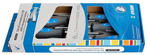 [35.600.CS5.TBI] UNIOR - JEU DE TOURNEVIS TBI HEXA PLAT-PHILIPS