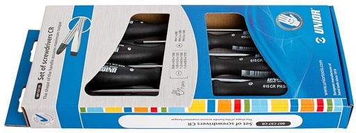 [35.607.CS7CR] UNIOR - JEU DE TOURNEVIS CR PLAT-PHILIPS