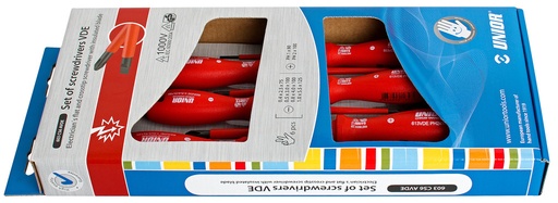 [35.603.CS6AVDE] UNIOR - SET SCHROEVENDRAAIERS VDE PLAT-PHILIPS