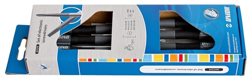 [35.607.CS7E.7] UNIOR - SET OF ELECTRONIC SCREWDRIVERS IN CARTON BOX