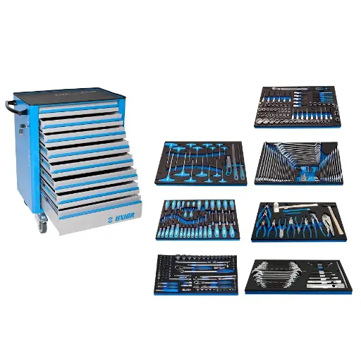 [13.1011.A.EV6] UNIOR - TOOL SET WITH TOOL CARRIAGE 940EV6