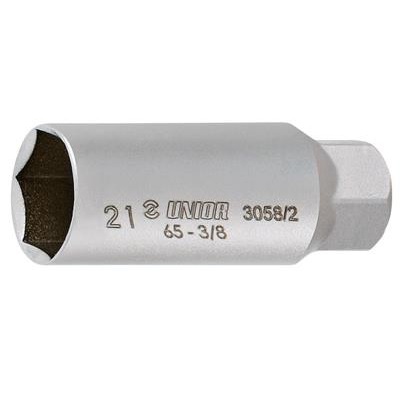 [13.MOTO.3058.2.16] UNIOR MOTO - SPARK PLUG SOCKET 3/8" WITH TH