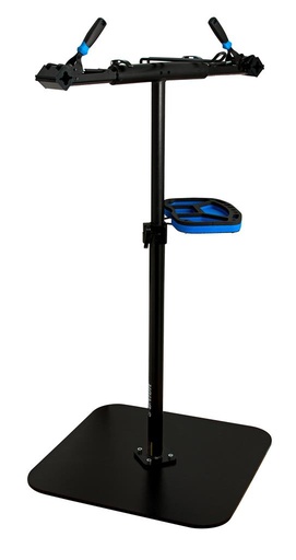 [13.BIKE.1693.CS] UNIOR BIKE - STAND DE REPARATION A DOUBLE MACHOIRES AVEC PLAQUE