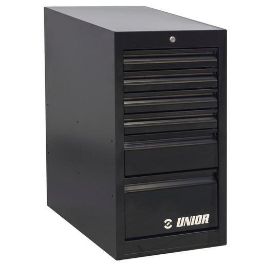 [13.BLACK.990.ND6] UNIOR - NARROW DRAWER CABINET - 6 DRAWERS