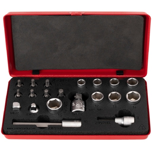 [13.BIKE.1782.R] UNIOR BIKE - 20 PIECE BICYCLE BIT AND SOCKET SET 