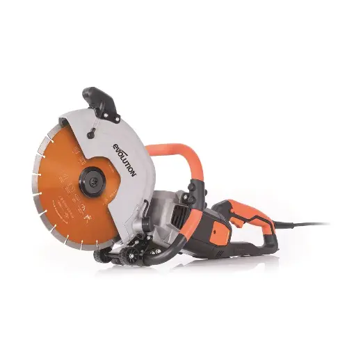 [614.EVOLU.R300DCT+] EVOLUTION POWER TOOLS - ELEKTRISCHE DISCCUTTER MET PREMIUM DIAMANTZAAGBLAD R300DCT+ +STOF