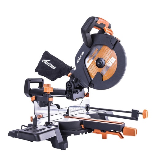 [614.EVOLU.R255SMS+] EVOLUTION POWER TOOLS - VERSCHUIFBARE VERSTEKZAAG R255SMS+