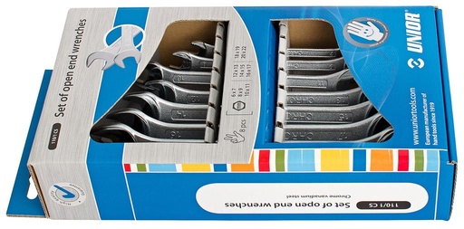[13.110.1.6.22.CS] UNIOR - SET OF OPEN END WRENCHES IN CARTON BOX