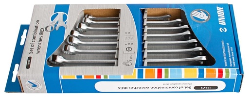 [13.129.1.8.19.CS] UNIOR - SET COMBINATION WRENCHES IBEX
