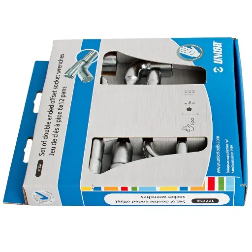 [13.177.CS.6] UNIOR - SET OF DOUBLE ENDED OFFSET SOCKET WRENCHES IN CARTON BOX