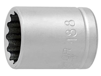 [13.188.2.12P.6] UNIOR - DOUILLE 1/4" - 12 PANS - COURT