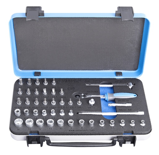 [13.188.B] UNIOR - SOCKET SET 1/4" IN METAL BOX