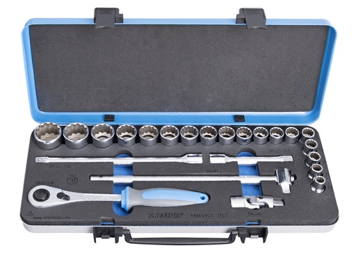 [13.190.BI12P231032] UNIOR - JEU DE DOUILLES 1/2" - 12 PANS