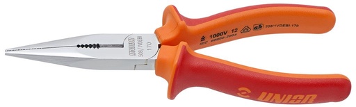 [13.508.1VDEBI.170] UNIOR - LONG NOSE PLIERS WITH SIDE CUTTER AND PIPE GRIP, STRAIGHT