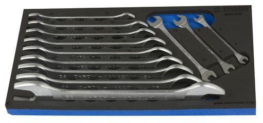 [13.964.1.SOS] UNIOR - SET OF OPEN END WRENCHES IN SOS TOOL TRAY