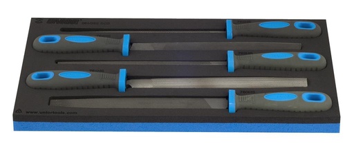 [13.964.26.1.2.SOS] UNIOR - SET OF HALF SMOOTH FILES IN SOS TOOL TRAY