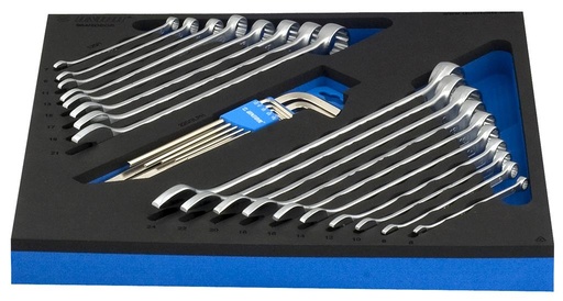 [13.964.2D.SOS.6.24] UNIOR - SET OF COMBINATION AND HEXAGON WRENCHES, LONG IN SOS TOOL TRAY