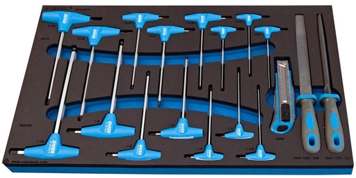 [13.964.34.SOS] UNIOR - SET OF SCREWDRIVERS WITH T HANDLE IN SOS TOOL TRAY