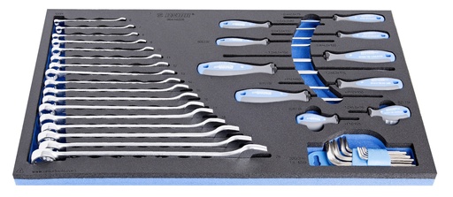 [13.964.46.SOS] UNIOR - SET OF WRENCHES AND SCREWDRIVERS IN SOS TOOL TRAY