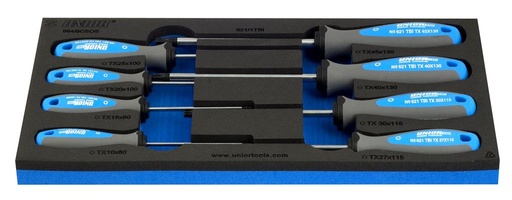 [13.964.9C.SOS] UNIOR - SET OF SCREWDRIVERS TBI WITH TX PROFILE IN SOS TOOL TRAY